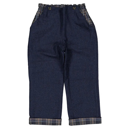 Pants LEBON - blue chevron / blue tartan [Maison Marelle](26FW)drop1 5