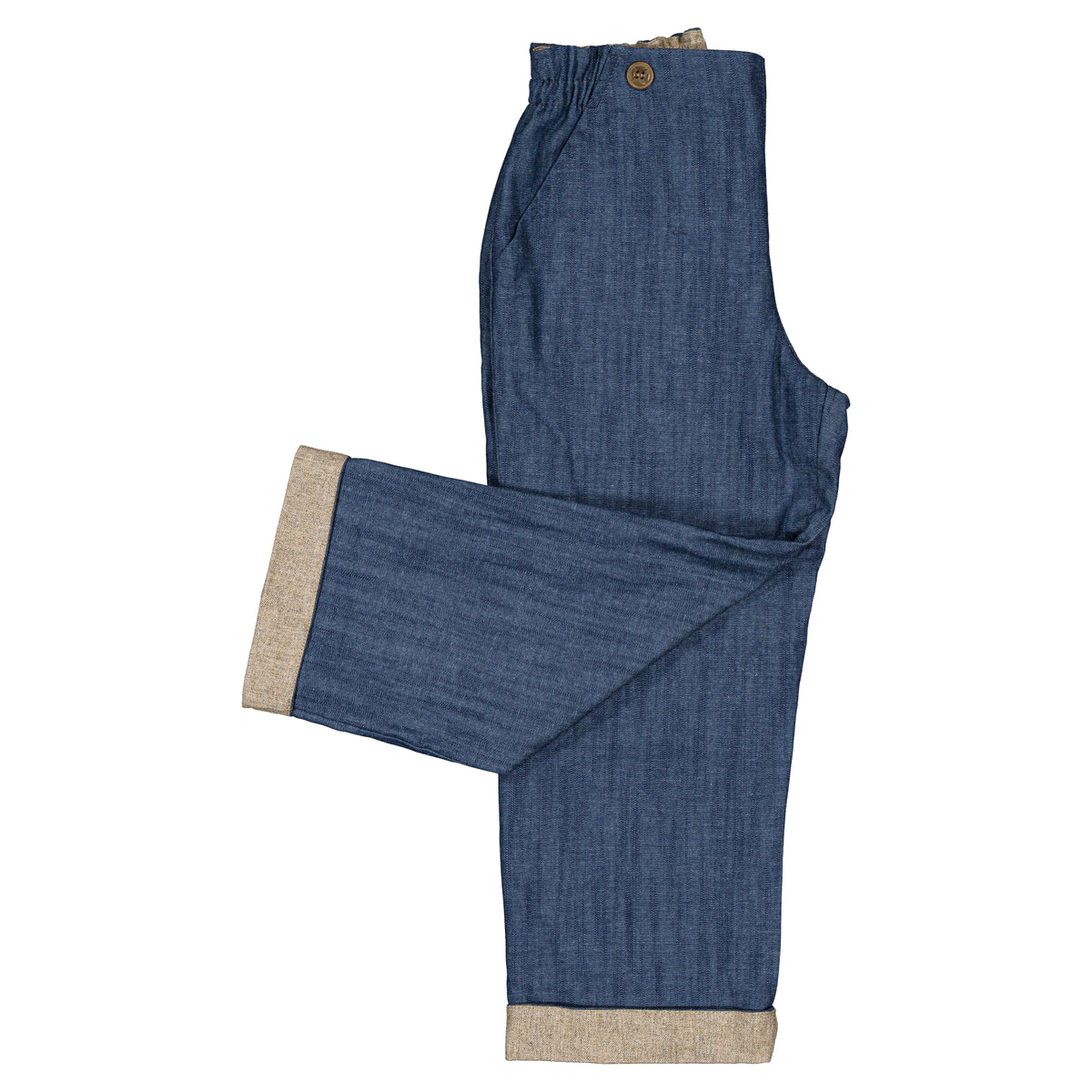 Pants LEBON - blue denim / heathered oatmeal [Maison Marelle](26FW)drop1 6