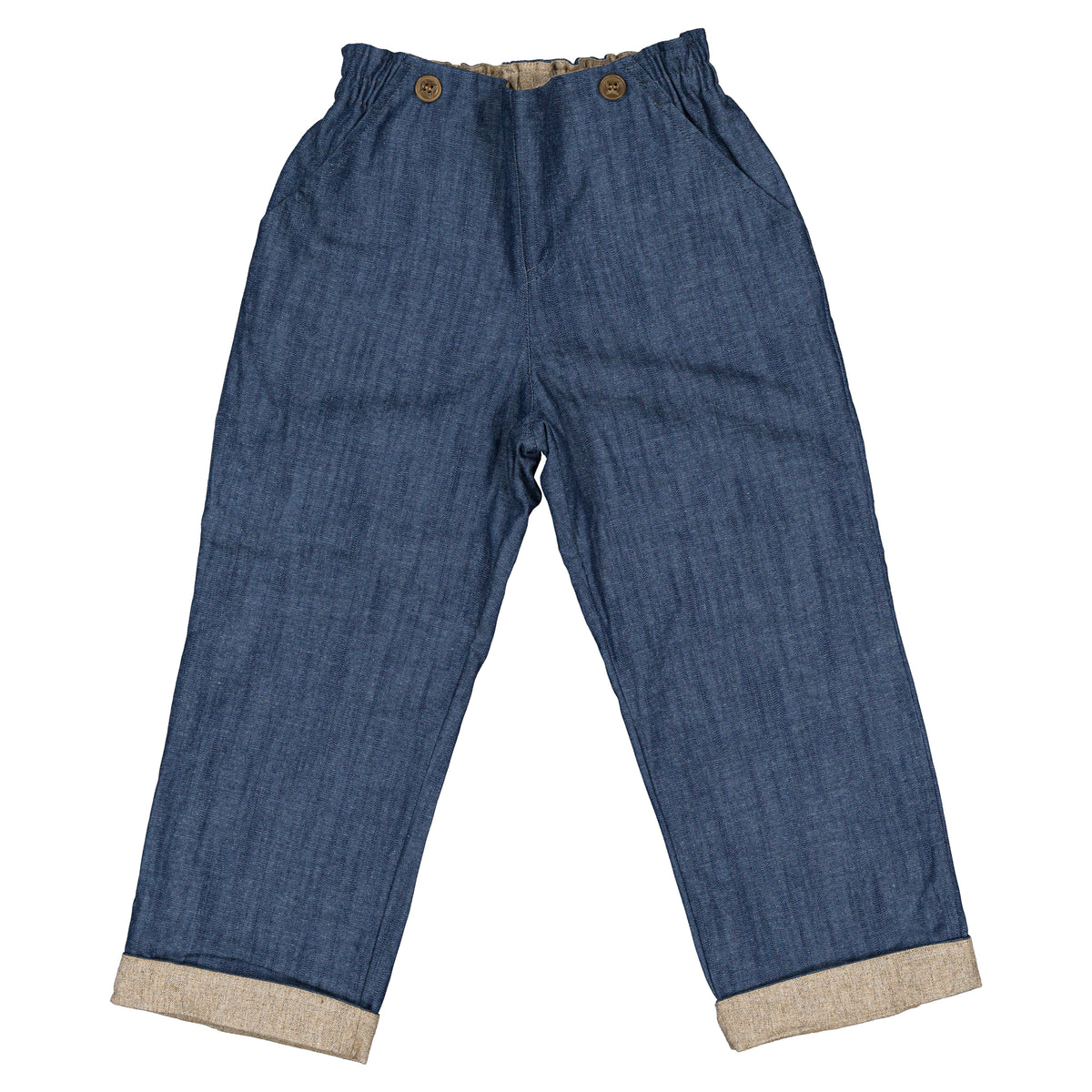 Pants LEBON - blue denim / heathered oatmeal [Maison Marelle](26FW)drop1 7