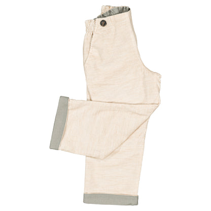 Pants LEBON - velvet beige / sauge linen [Maison Marelle](26FW)drop1 19