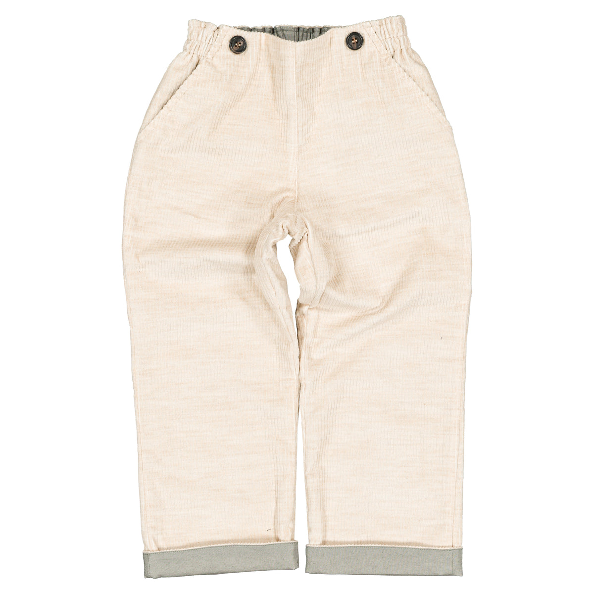 Pants LEBON - velvet beige / sauge linen [Maison Marelle](26FW)drop1 20