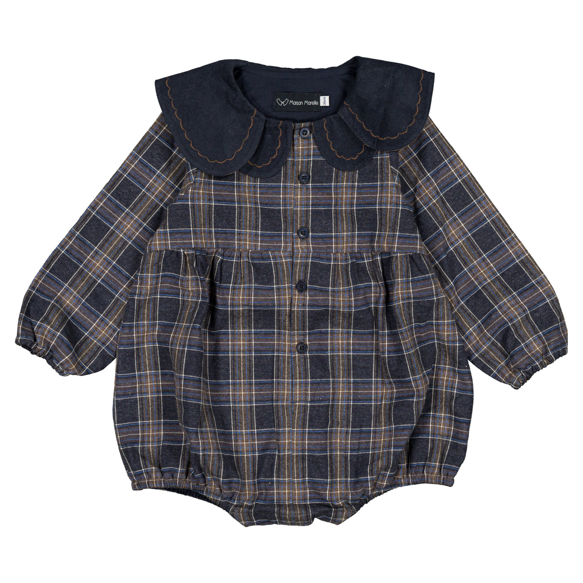 Romper LOTA - blue tartan [Maison Marelle](26FW)drop1 6