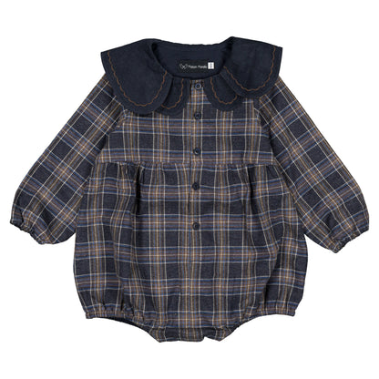 Romper LOTA - blue tartan [Maison Marelle](26FW)drop1 6