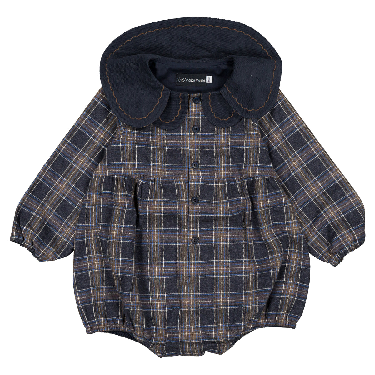 Romper LOTA - blue tartan [Maison Marelle](26FW)drop1 7
