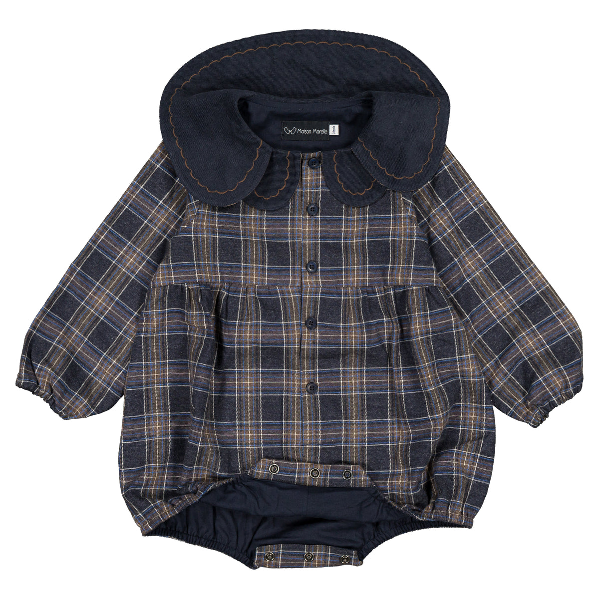 Romper LOTA - blue tartan [Maison Marelle](26FW)drop1 8