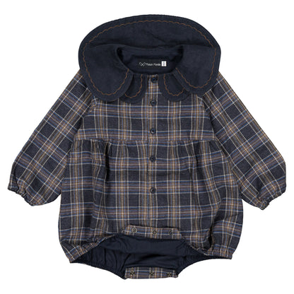 Romper LOTA - blue tartan [Maison Marelle](26FW)drop1 8