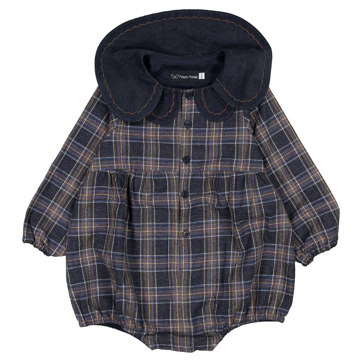 Romper LOTA - blue tartan [Maison Marelle](26FW)drop1 9