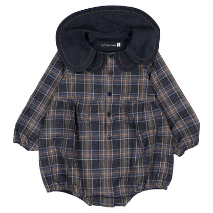 Romper LOTA - blue tartan [Maison Marelle](26FW)drop1 9