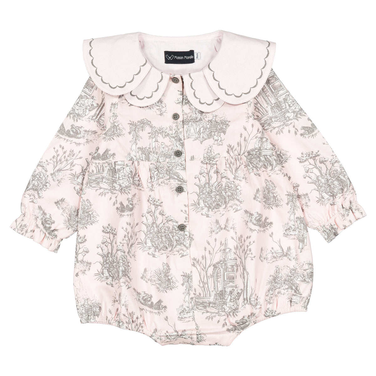 Romper LOTA - pink jouy print [Maison Marelle](26FW)drop1 1
