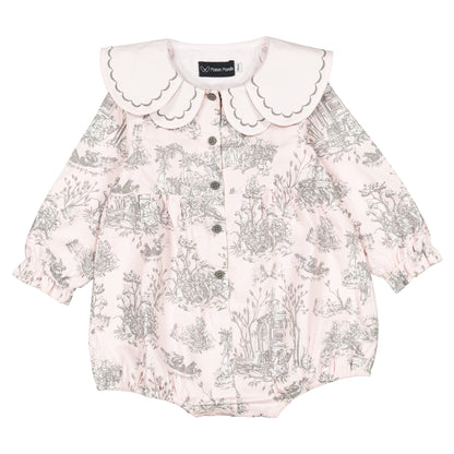 Romper LOTA - pink jouy print [Maison Marelle](26FW)drop1 1