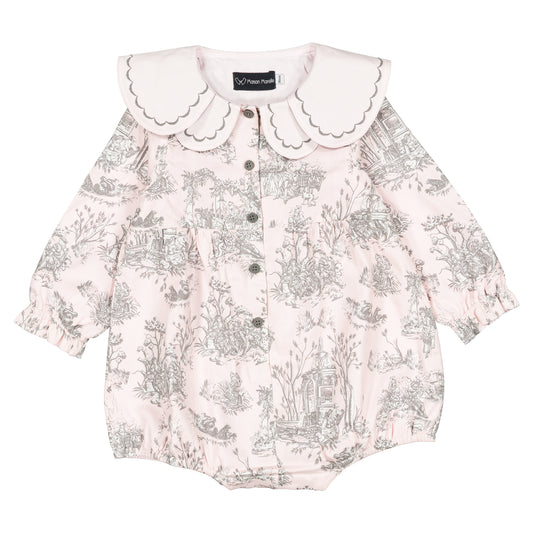 Romper LOTA - pink jouy print [Maison Marelle](26FW)drop1 1