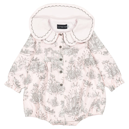 Romper LOTA - pink jouy print [Maison Marelle](26FW)drop1 2