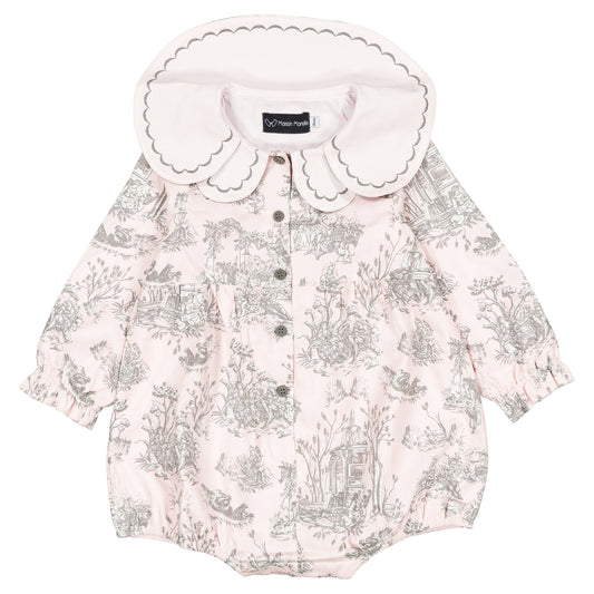 Romper LOTA - pink jouy print [Maison Marelle](26FW)drop1 2