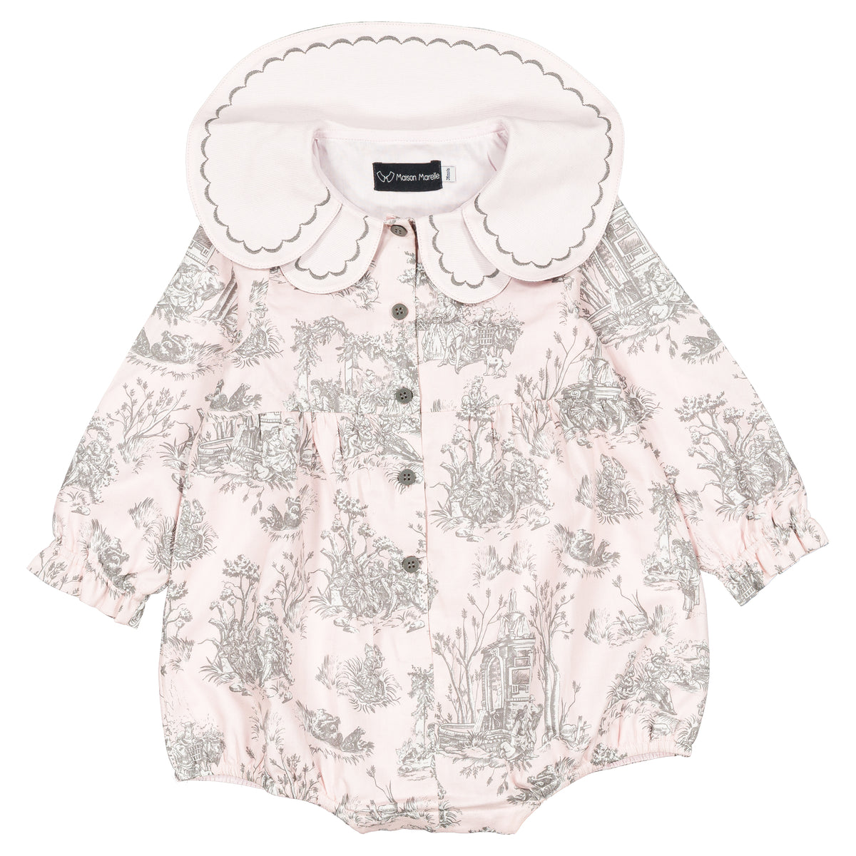 Romper LOTA - pink jouy print [Maison Marelle](26FW)drop1 3