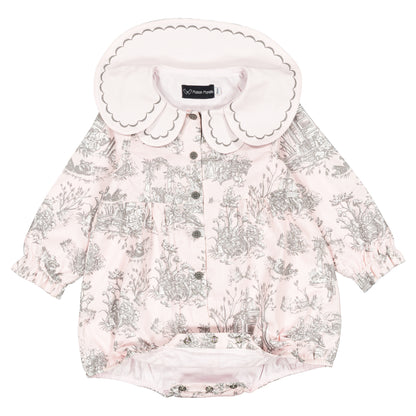 Romper LOTA - pink jouy print [Maison Marelle](26FW)drop1 4