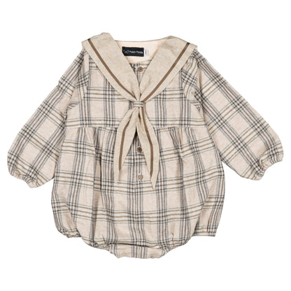 Romper MAZET - beige tartan [Maison Marelle](26FW)drop1 7