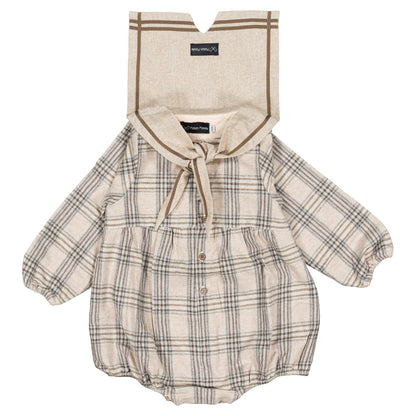 Romper MAZET - beige tartan [Maison Marelle](26FW)drop1 10