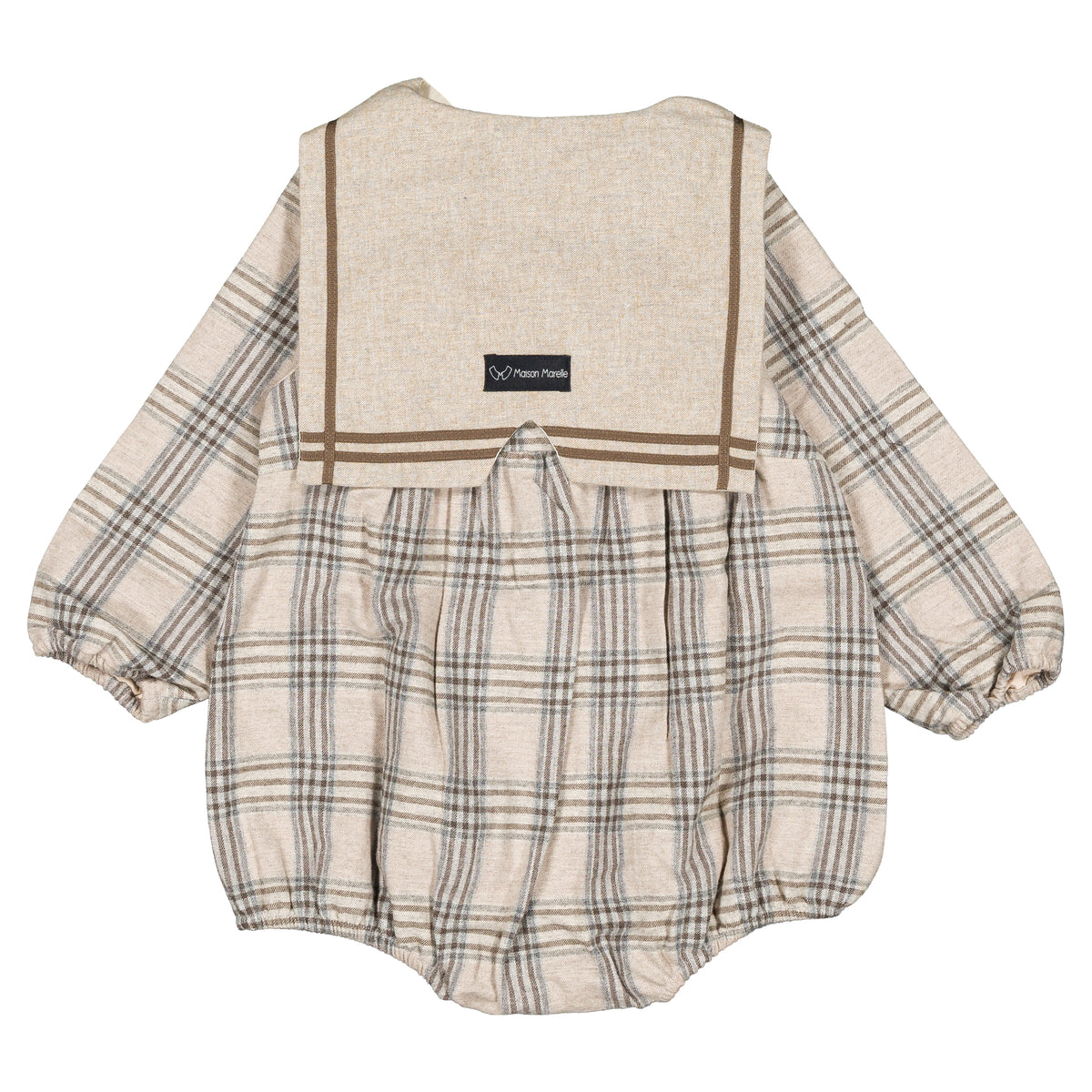 Romper MAZET - beige tartan [Maison Marelle](26FW)drop1 11