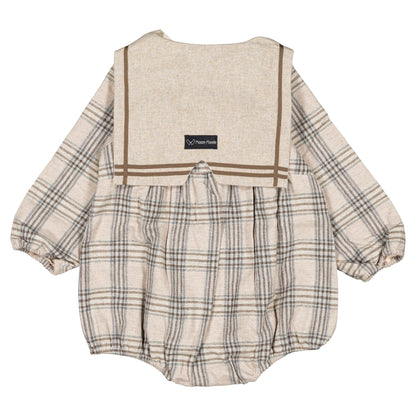 Romper MAZET - beige tartan [Maison Marelle](26FW)drop1 11