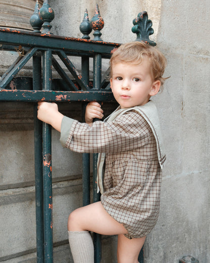 Romper MAZET - olive check [Maison Marelle](26FW)drop1 6