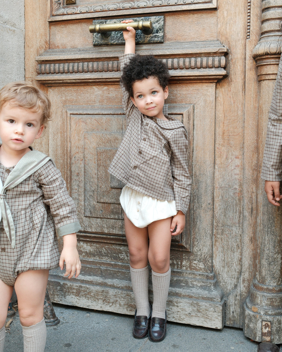 Romper MAZET - olive check [Maison Marelle](26FW)drop1 8