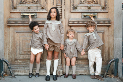 Romper MAZET - olive check [Maison Marelle](26FW)drop1 9