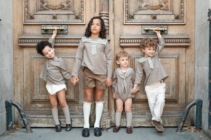 Romper MAZET - olive check [Maison Marelle](26FW)drop1 10