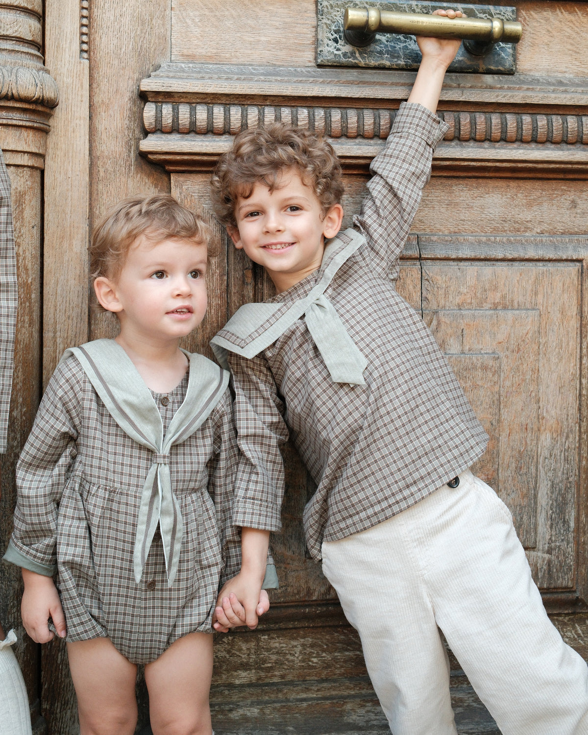 Romper MAZET - olive check [Maison Marelle](26FW)drop1 11