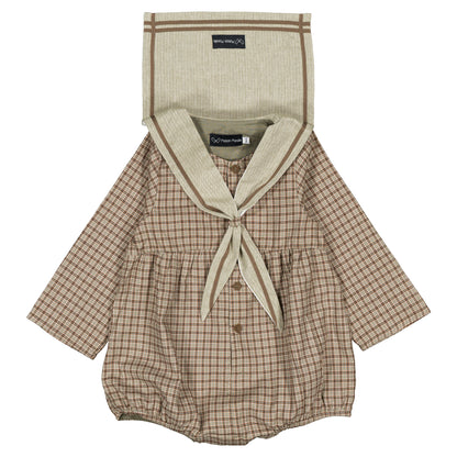 Romper MAZET - olive check [Maison Marelle](26FW)drop1 12