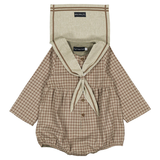 Romper MAZET - olive check [Maison Marelle](26FW)drop1 12