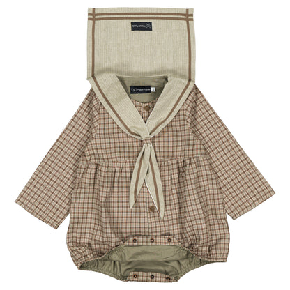 Romper MAZET - olive check [Maison Marelle](26FW)drop1 14