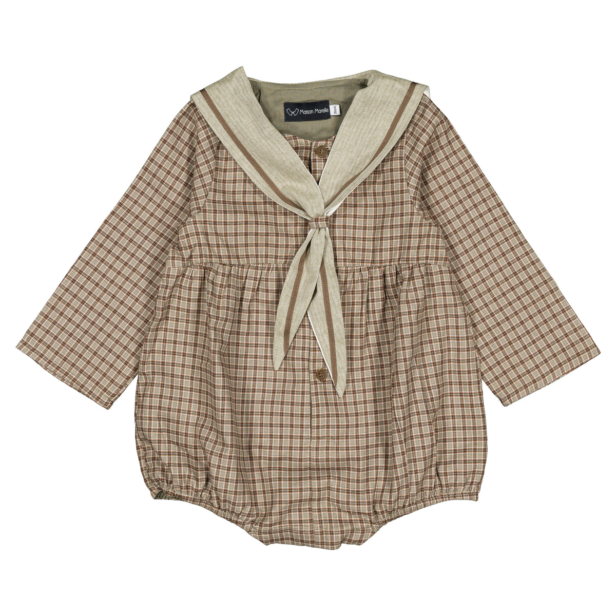 Romper MAZET - olive check [Maison Marelle](26FW)drop1 15