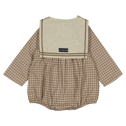 Romper MAZET - olive check [Maison Marelle](26FW)drop1 16