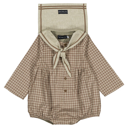 Romper MAZET - olive check [Maison Marelle](26FW)drop1 17