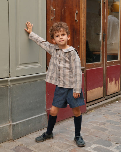 Shirt MONCEAU - beige tartan [Maison Marelle](26FW)drop1 1