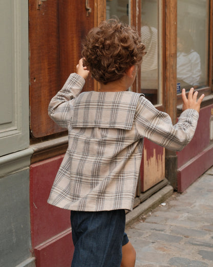 Shirt MONCEAU - beige tartan [Maison Marelle](26FW)drop1 3