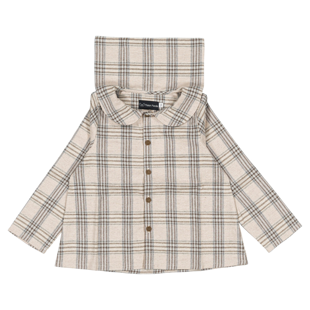 Shirt MONCEAU - beige tartan [Maison Marelle](26FW)drop1 4