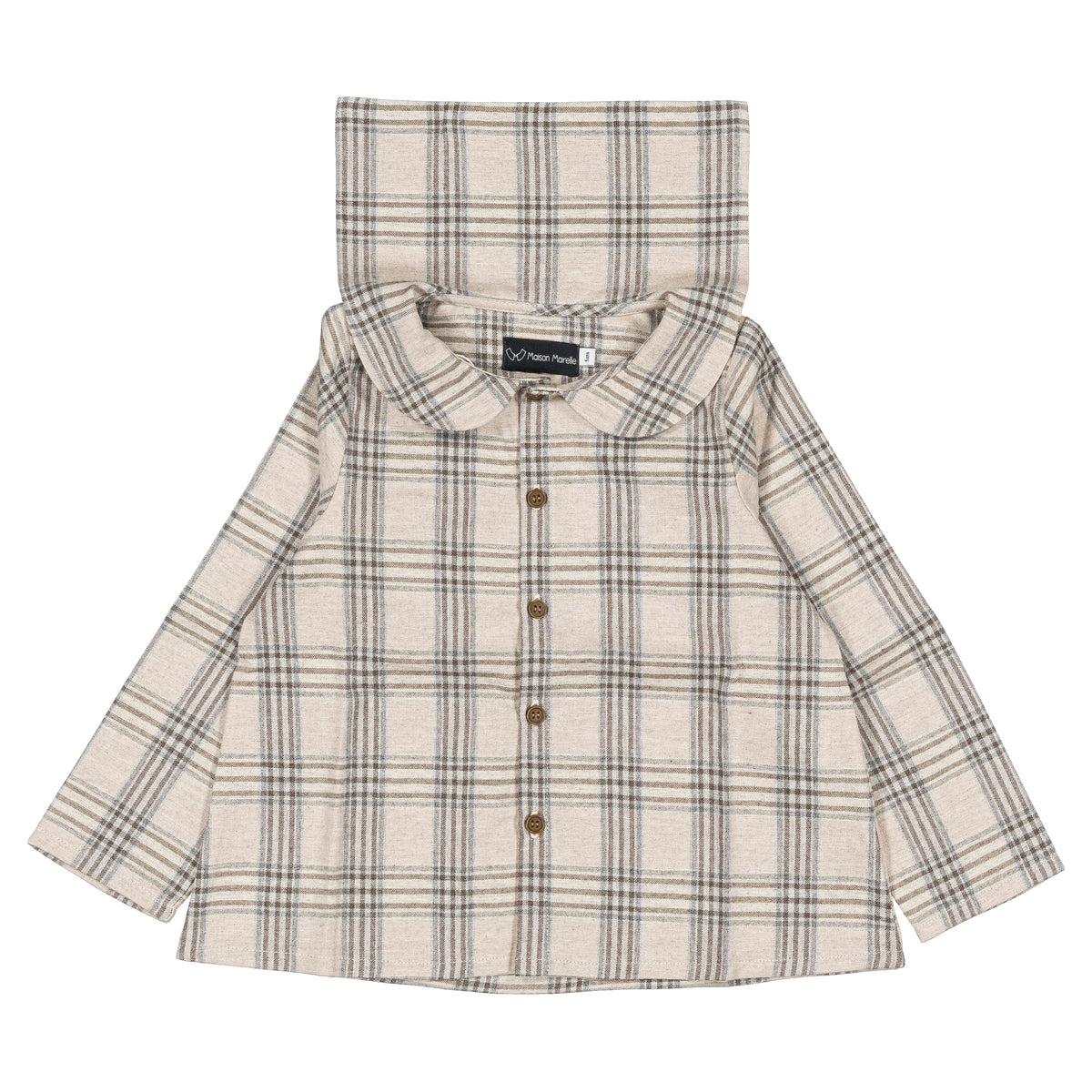 Shirt MONCEAU - beige tartan [Maison Marelle](26FW)drop1 5