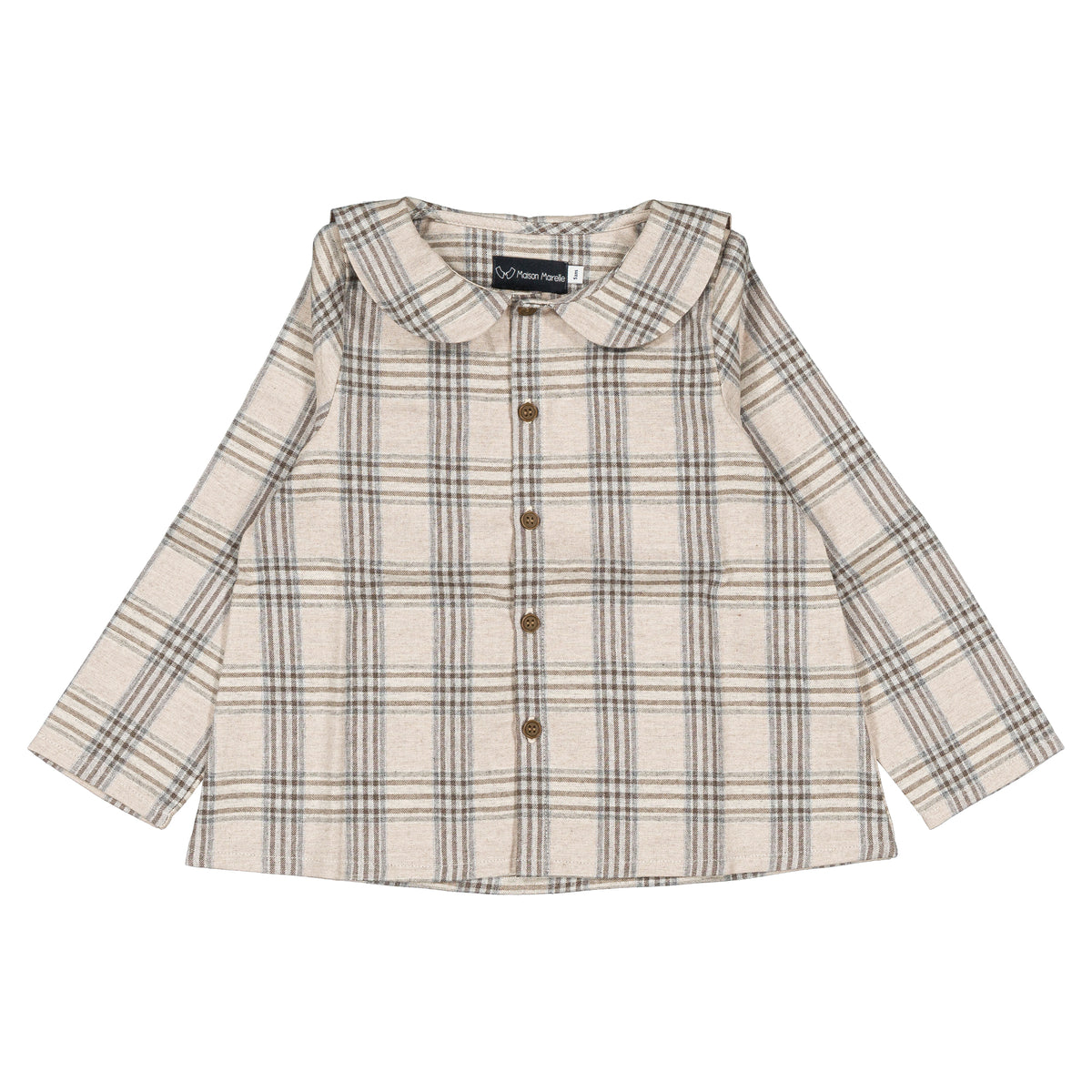 Shirt MONCEAU - beige tartan [Maison Marelle](26FW)drop1 7