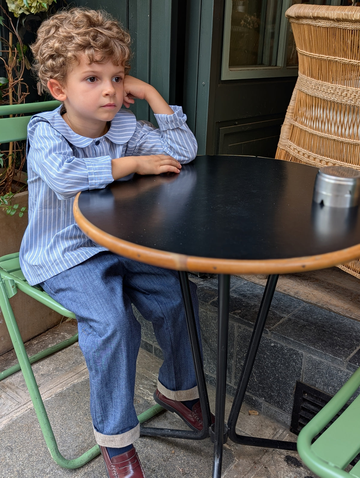Shirt MONCEAU - blue stripes [Maison Marelle](26FW)drop1 2