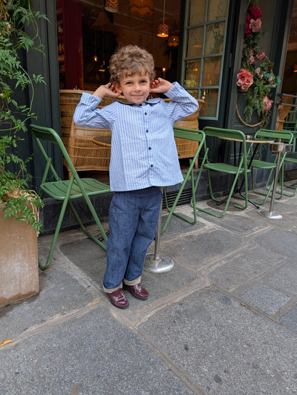 Shirt MONCEAU - blue stripes [Maison Marelle](26FW)drop1 4