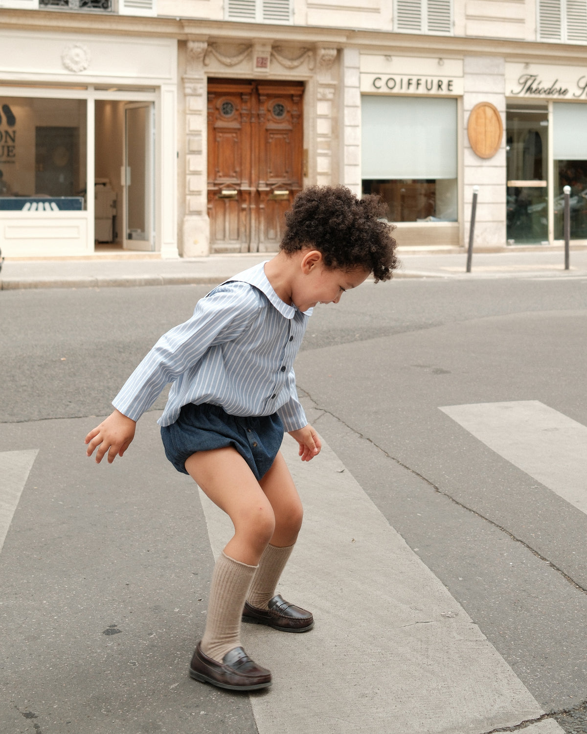 Shirt MONCEAU - blue stripes [Maison Marelle](26FW)drop1 7