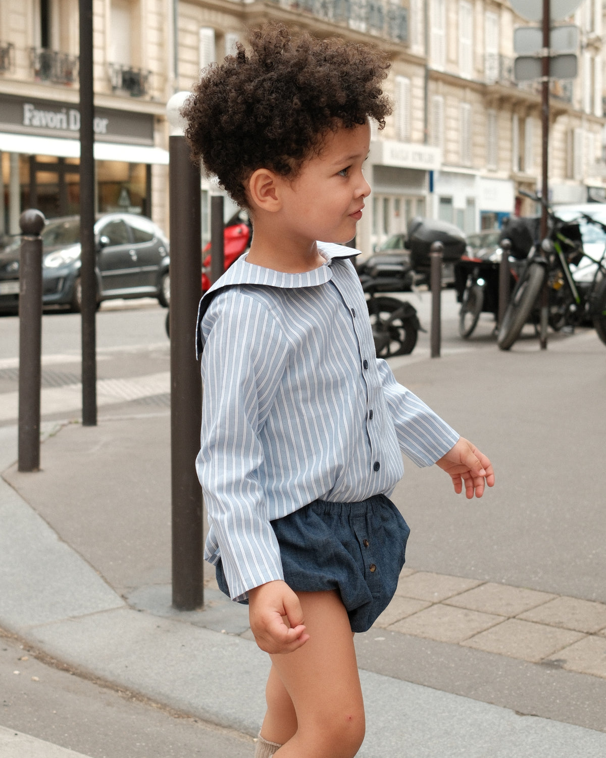 Shirt MONCEAU - blue stripes [Maison Marelle](26FW)drop1 9