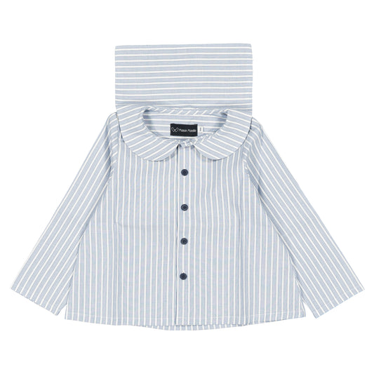 Shirt MONCEAU - blue stripes [Maison Marelle](26FW)drop1 10
