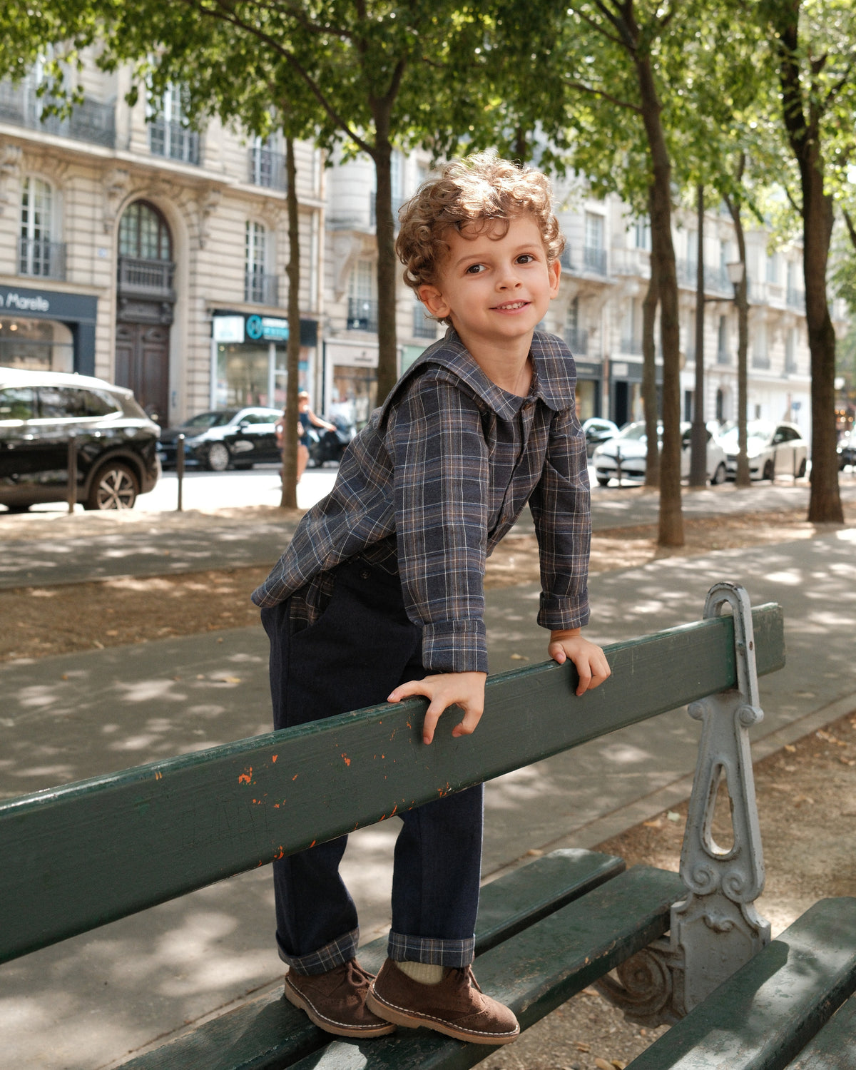 Shirt MONCEAU - blue tartan [Maison Marelle](26FW)drop1 1