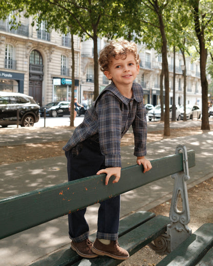 Shirt MONCEAU - blue tartan [Maison Marelle](26FW)drop1 1