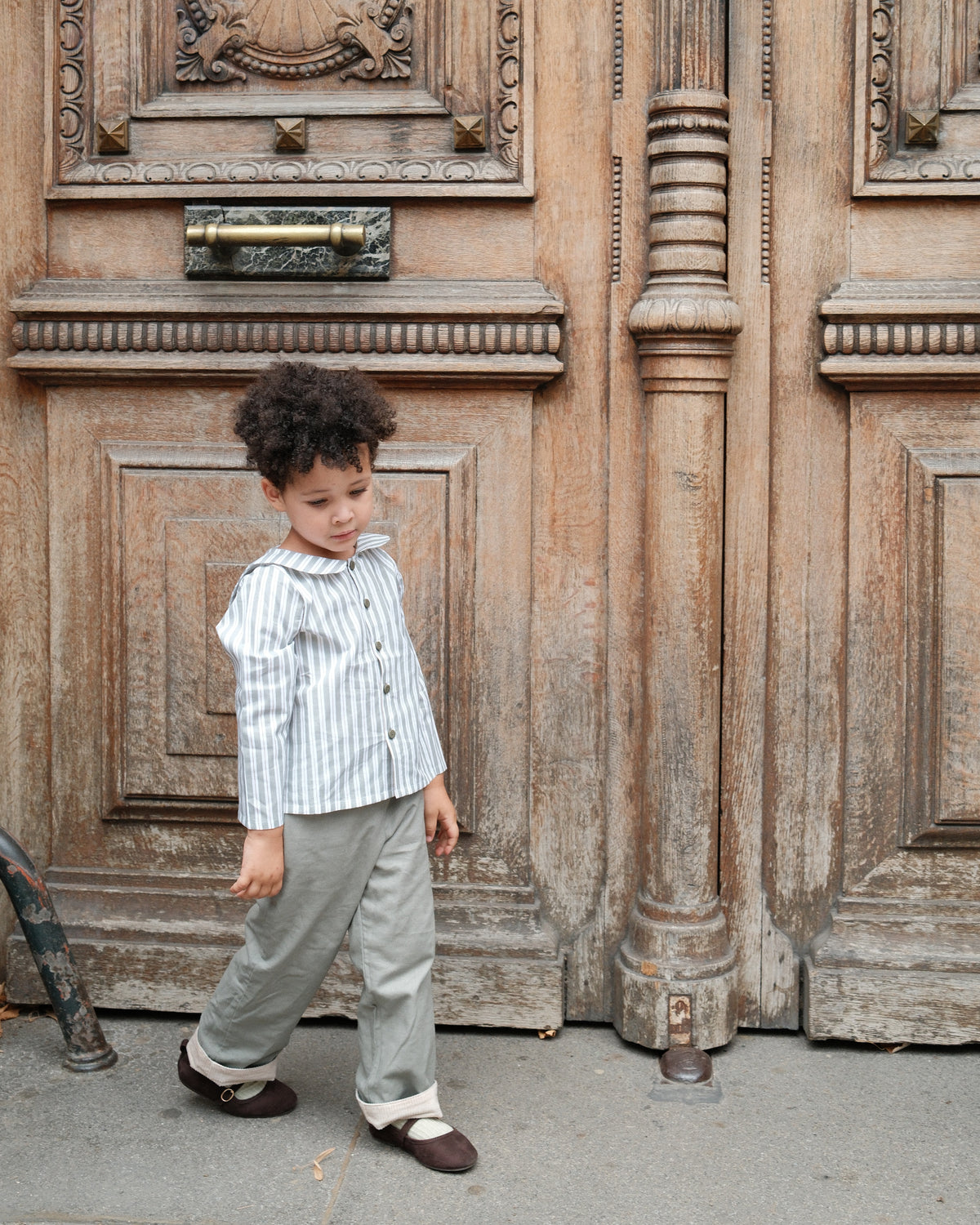 Shirt MONCEAU - sauge stripes [Maison Marelle](26FW)drop1 7