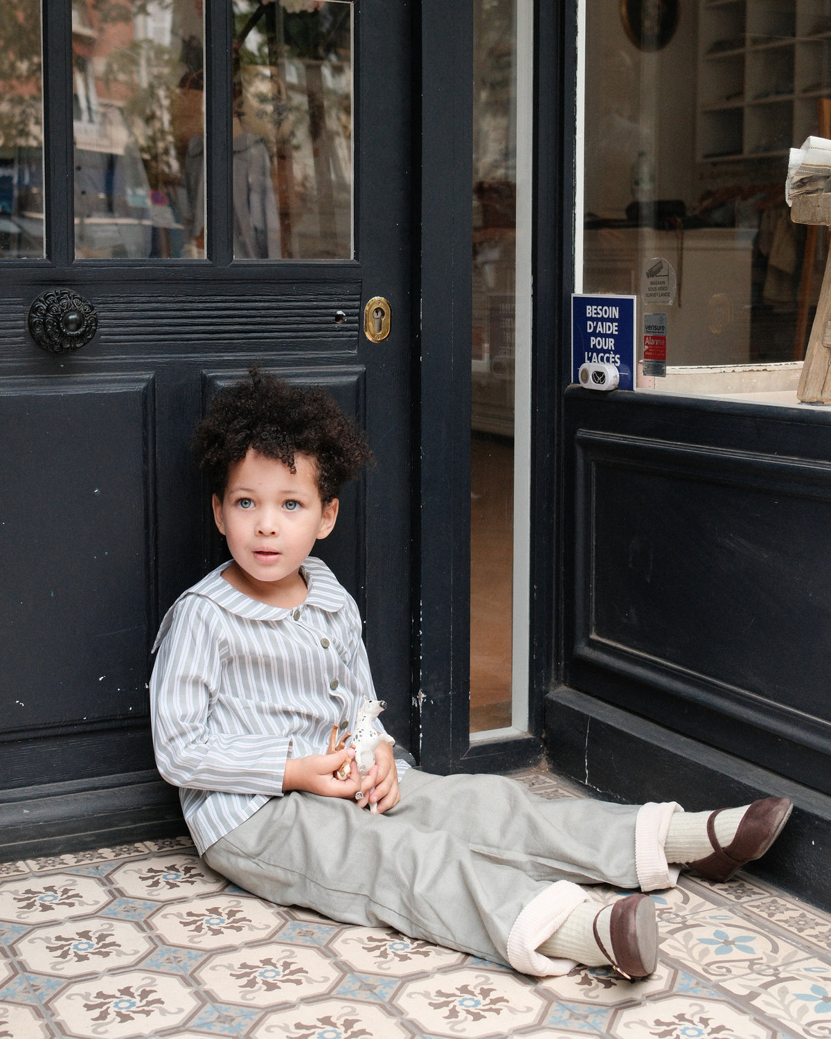 Shirt MONCEAU - sauge stripes [Maison Marelle](26FW)drop1 8