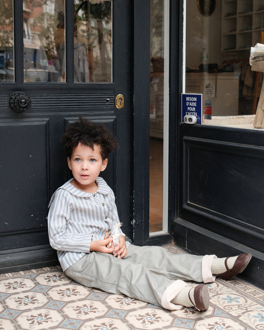 Shirt MONCEAU - sauge stripes [Maison Marelle](26FW)drop1 8