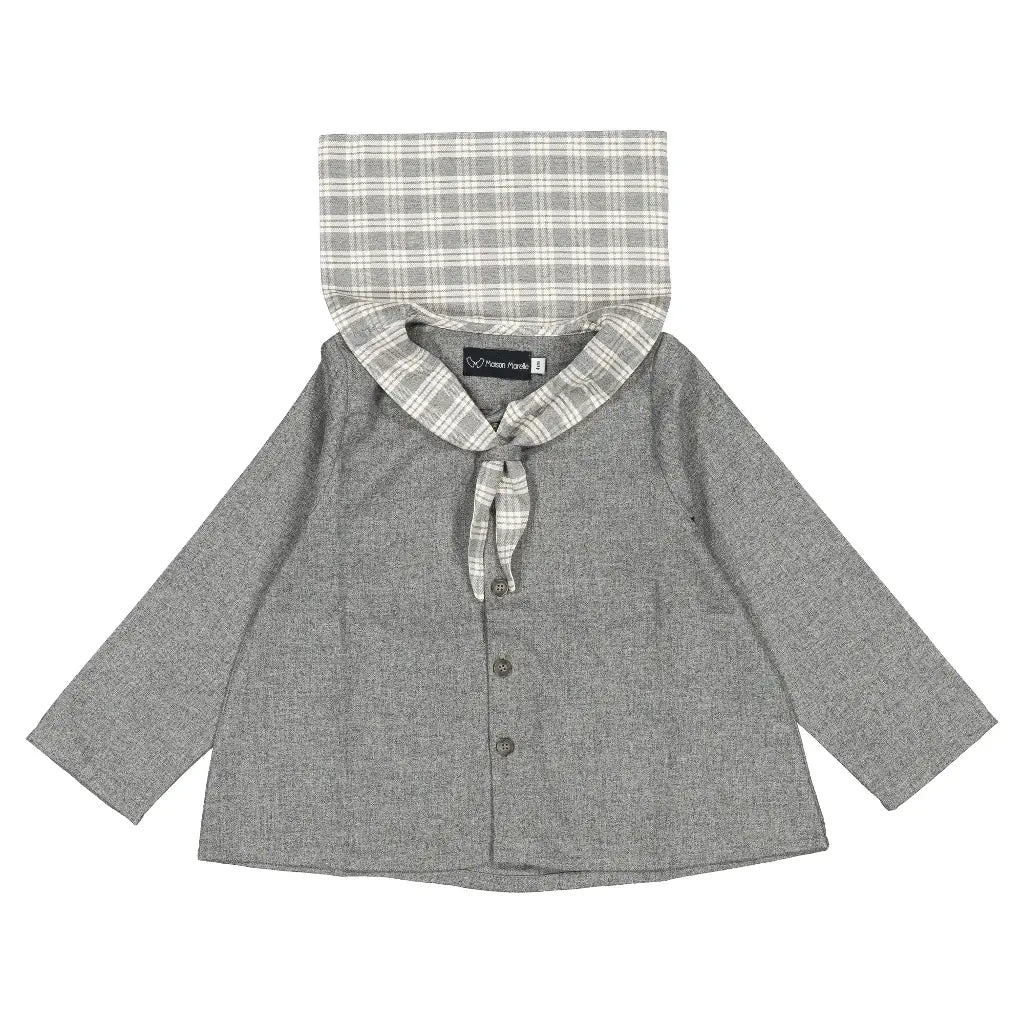 Blouse MONGE - flannel grey [Maison Marelle](26FW)drop1 1